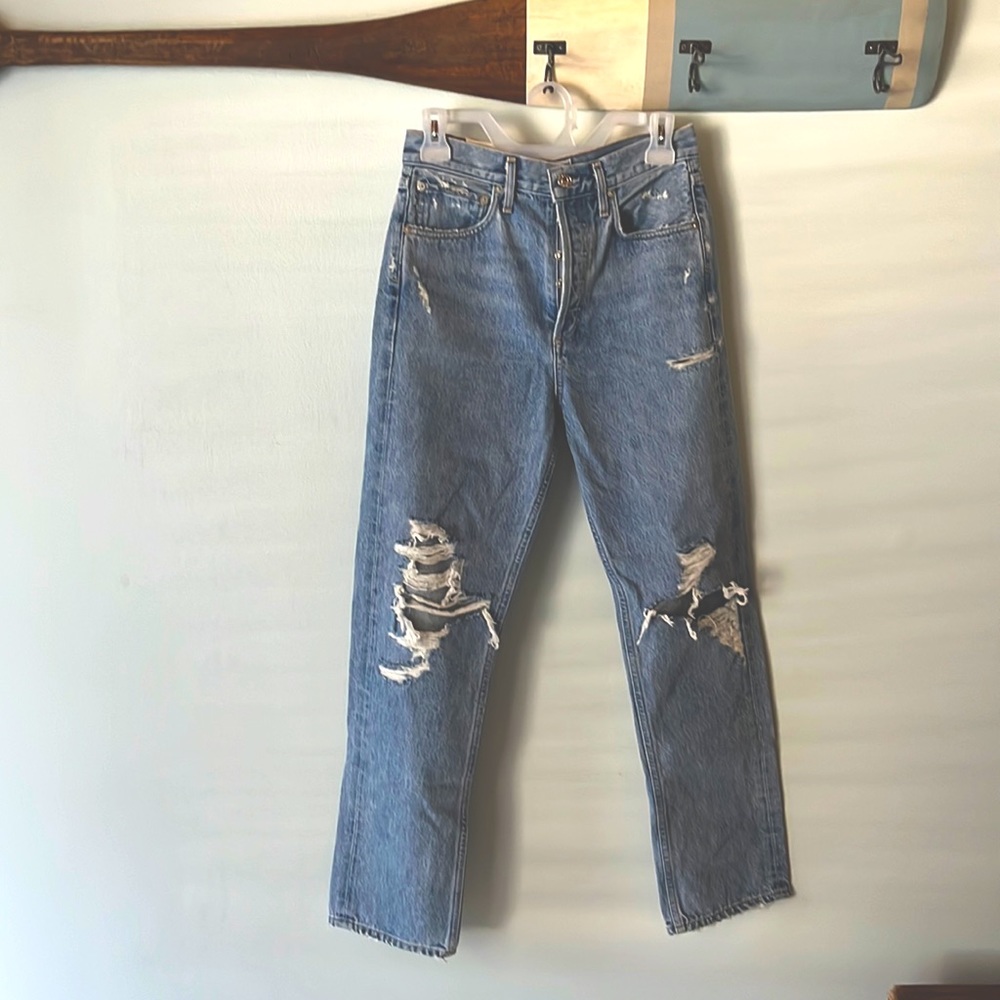 Agolde jeans, size 24 fall out. Button fly, “90s mid rise loose fit”
